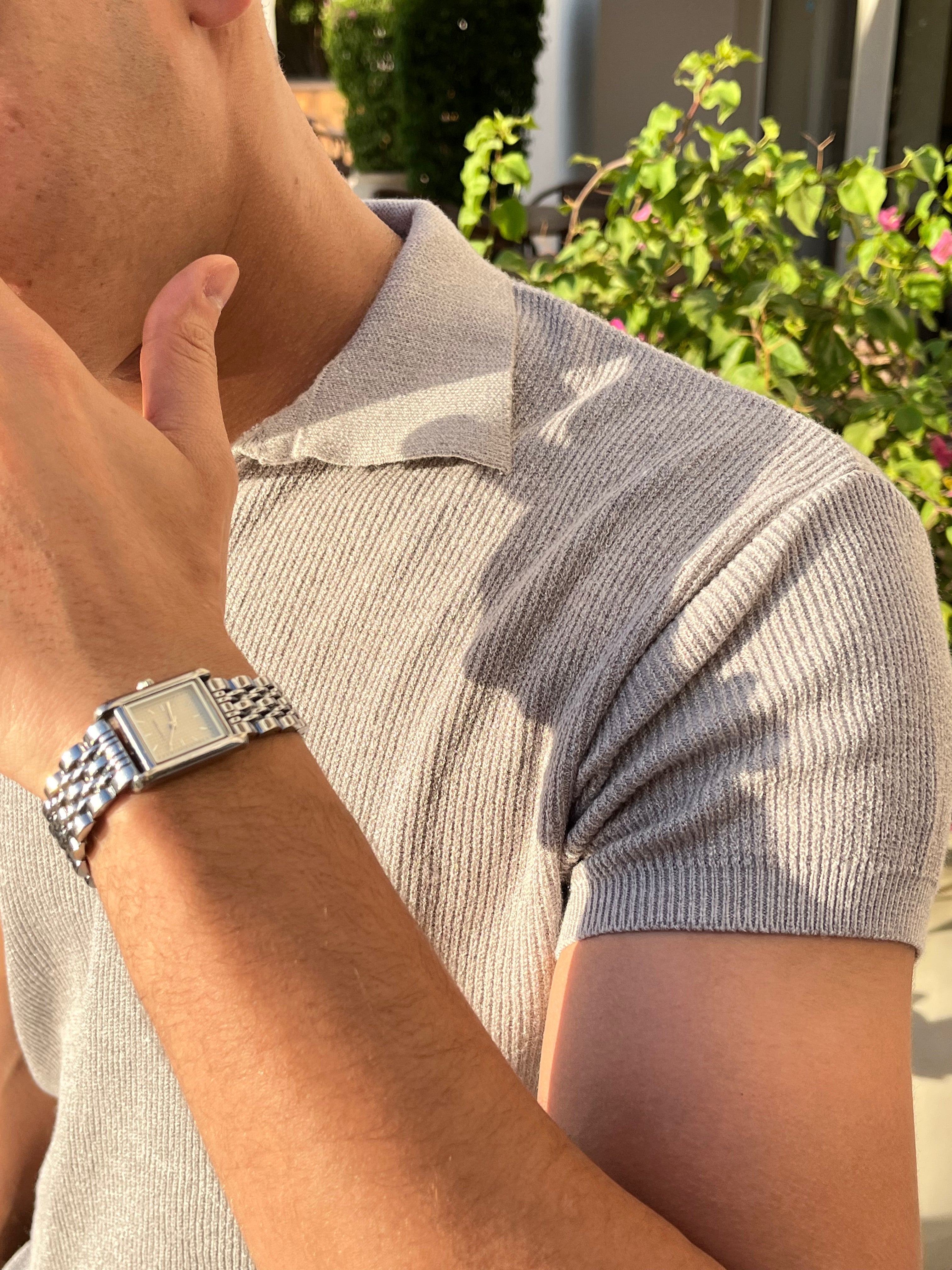 Knitted Polo Gray